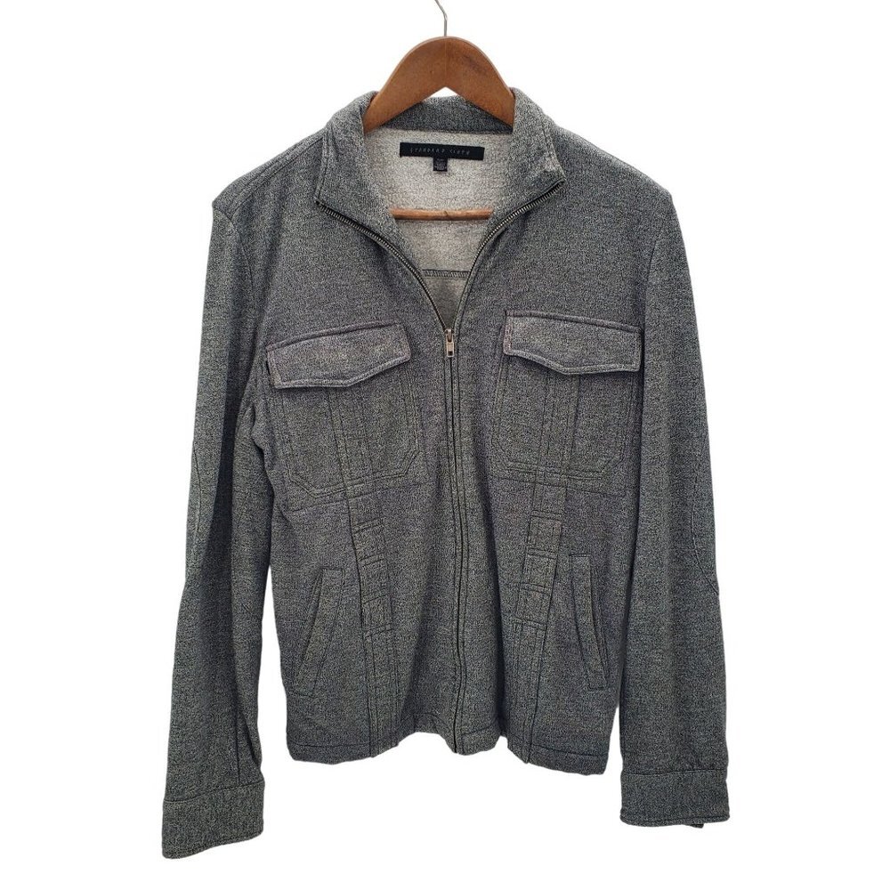 Urban Outfitter Standard Cloth Womens Gray Zip Up Long Sleeve Jacket S/P Pockets